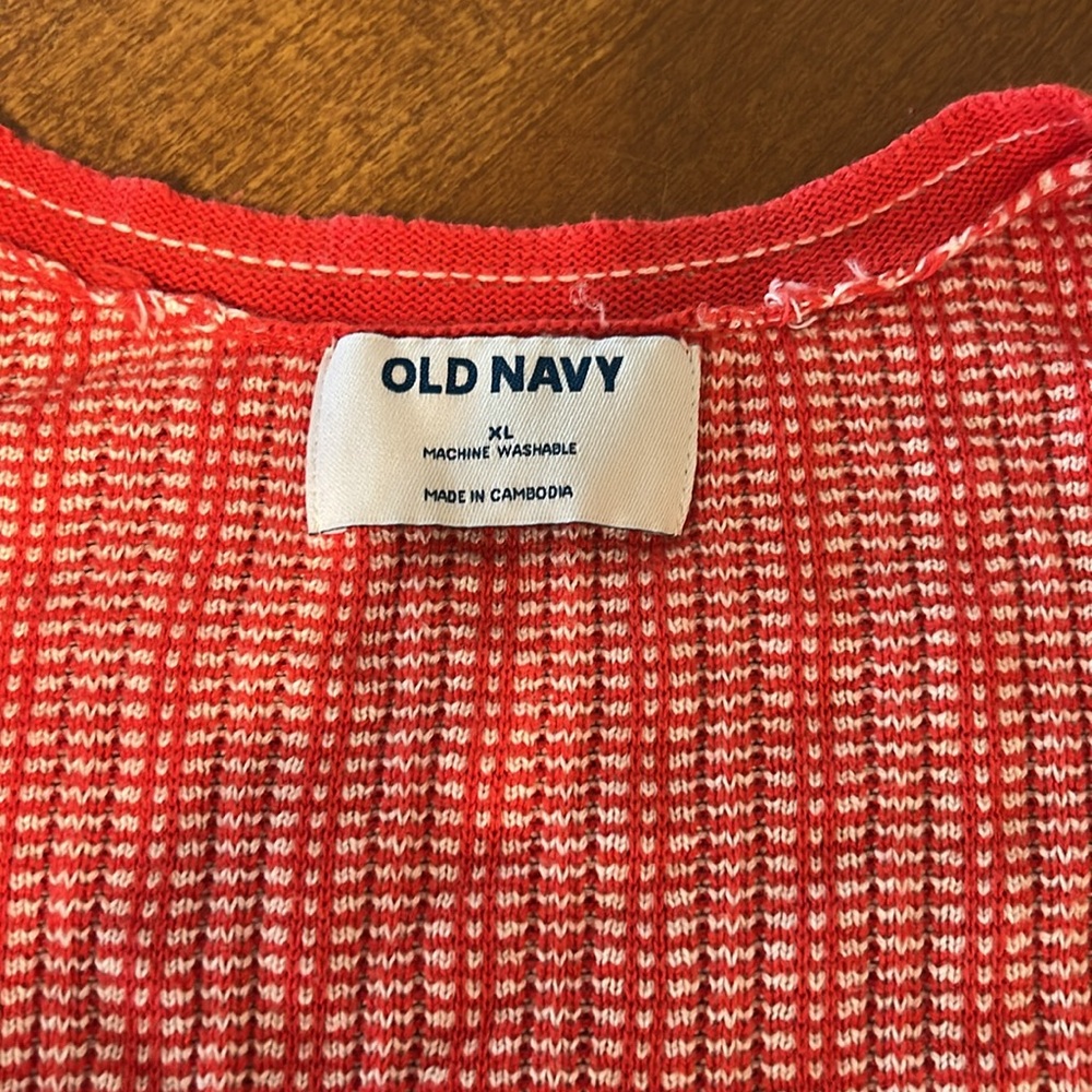 Old Navy Red Ruffled Tank Top - Picture 2 of 4